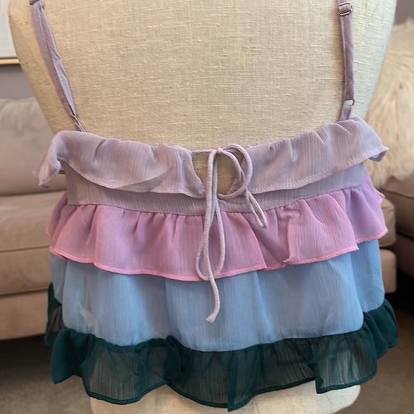 Colorful Ruffle Tank Top - Picture 3 of 4